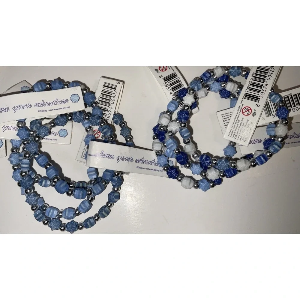 NWT Lot 28 Disney‎ Frozen Olaf Snowflakes TRRTLZ Friendship Bracelets Blue White